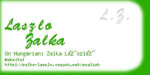 laszlo zalka business card